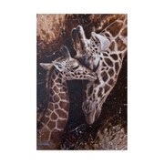 TRADEMARK FINE ART Michael Jackson 'Baby Giraffes' Canvas Art, 12x19 ALI43600-C1219GG
